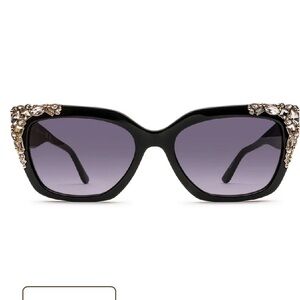 Marciano Authentic Black Sunglasses with Silver diamond Accents
